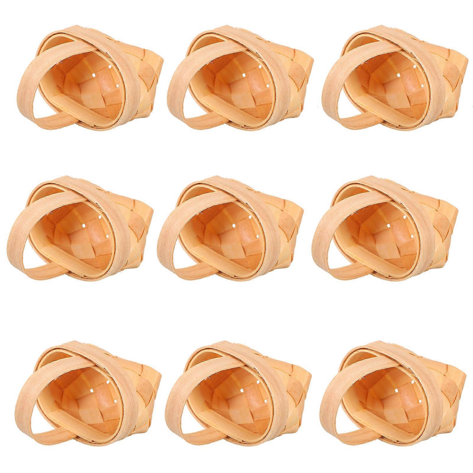 Mini Woven Candy Basket Gift Basket for Storage Use 80Pcs Khaki Set