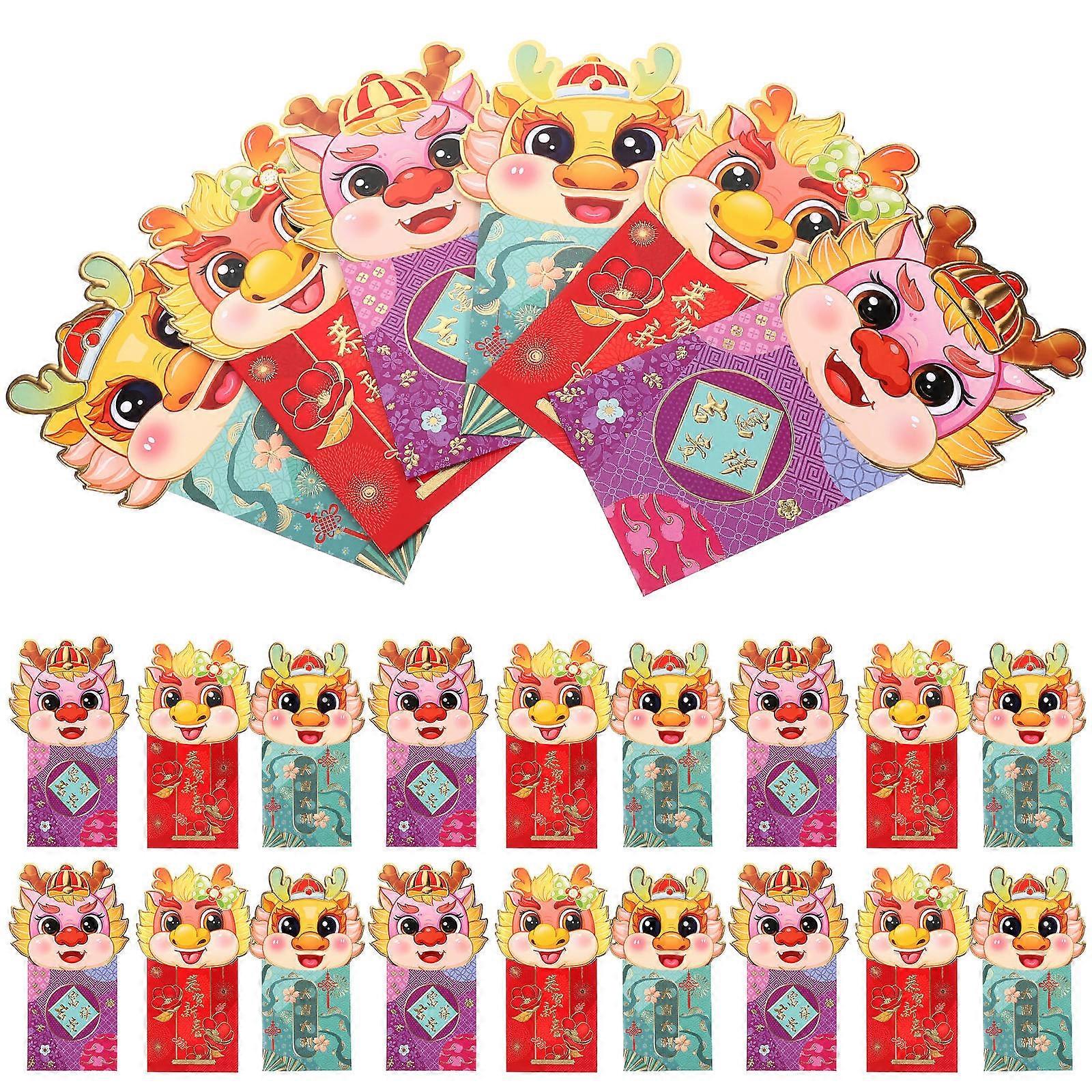 Mixed Style 108 Pcs Red Money Packets For Festivals Suitable For Family And Friends Bright Design