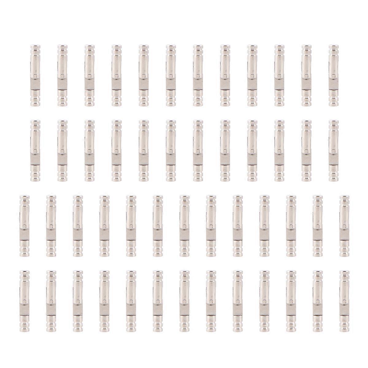 Box Hinges Cylindrical Spring Hinge for Jewelry Use 100Pcs Silver