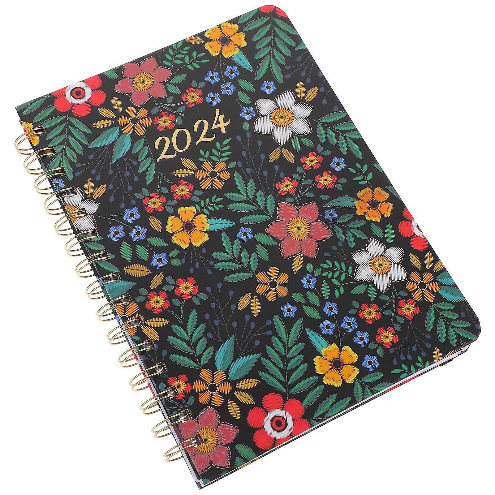 Spiral Plan Notebook 4Pcs Multi Color Portable Design For Organizing Life And Appointment Tracking Teacher Student