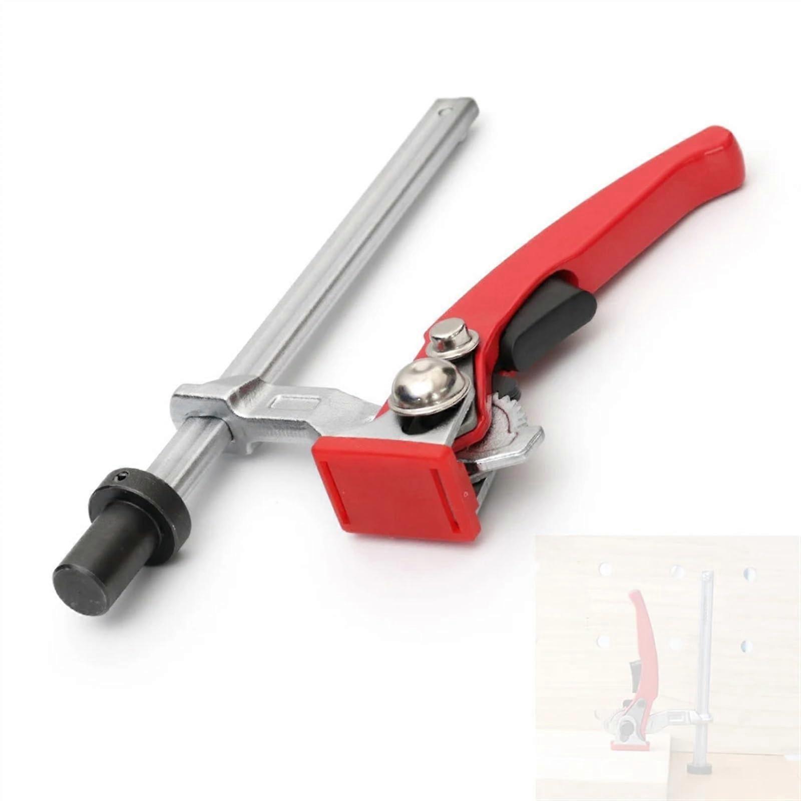 Woodworking Desktop Quick Acting Hold Down Clamp Fixed Clip 28mm Adjustable Ratchet Bench Dog