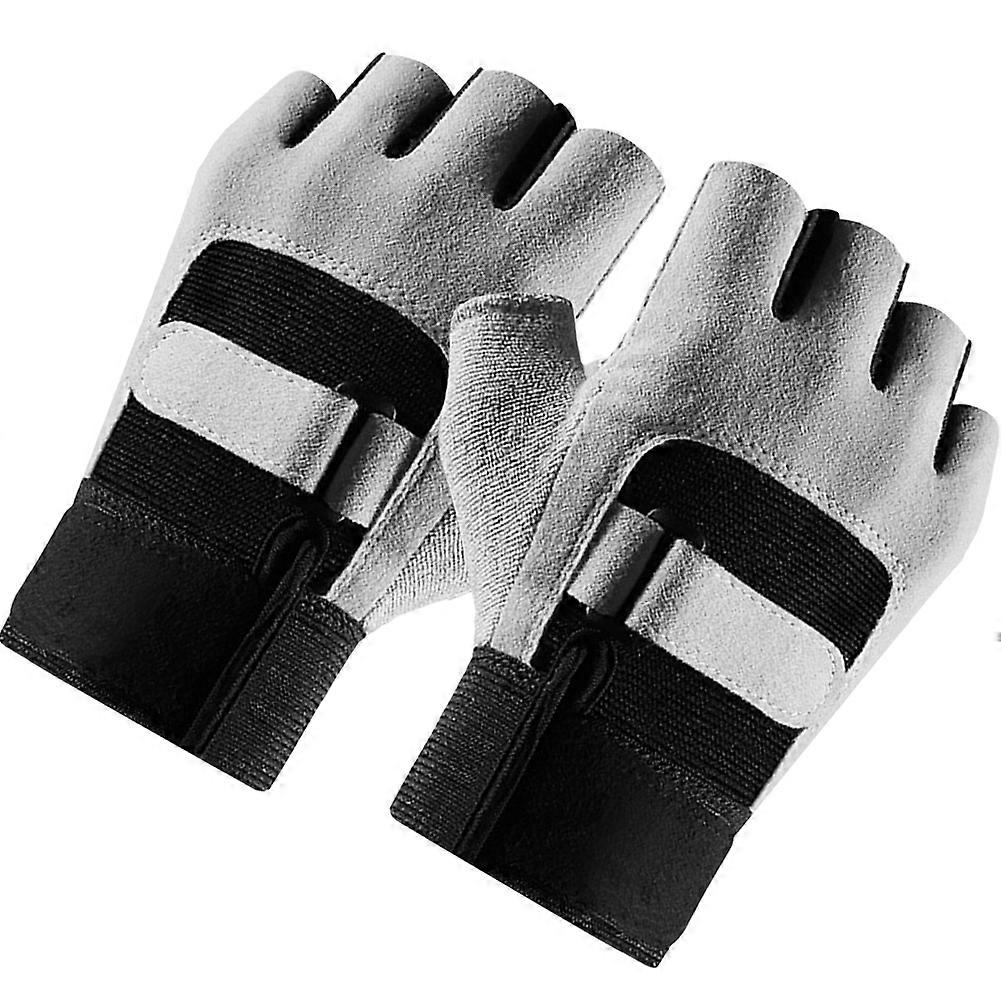 Moisture-Wicking Half-Finger Workout Gloves For Men And Women In Grey Suitable For Running 3 Pairs