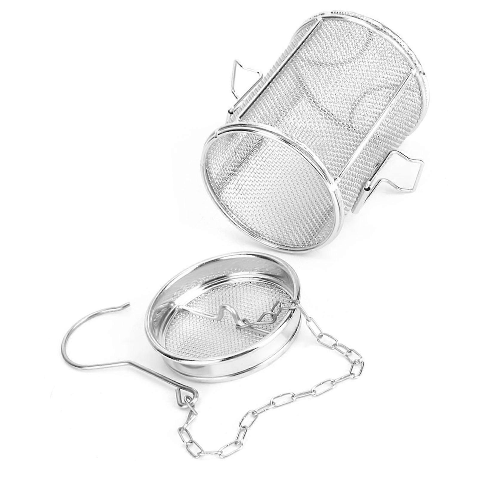 Stainless Steel Tea Ball Strainer 8x10cm Silver Mesh Basket