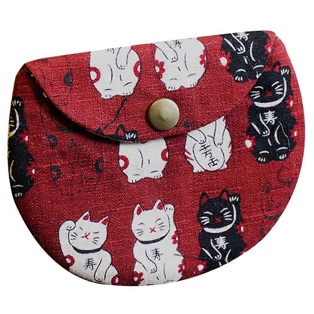 Change Cards Storage Bag With Japanese Style For Coins And Keys Perfect For Daily Use Crafted From Cotton And Linen Material 2Pcs