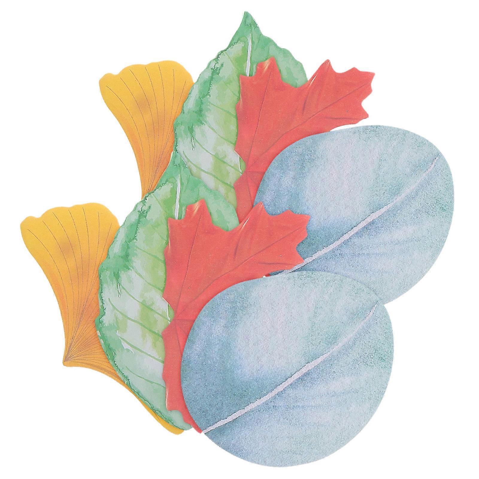 Memo Pad Aesthetic Stickers Unique Leaf Note Reminding Note Paper Students 8Pcs