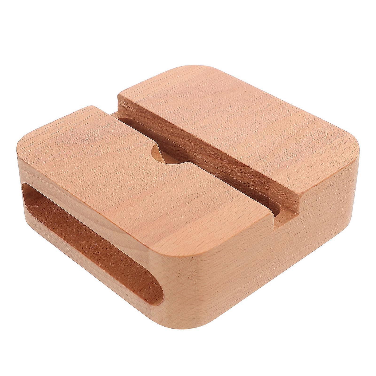 Beige Rectangular Phone Holder Stand Ideal For Video Calls With Enhanced Sound Amplification 9.50X9.50X3.00CM 1Pcs