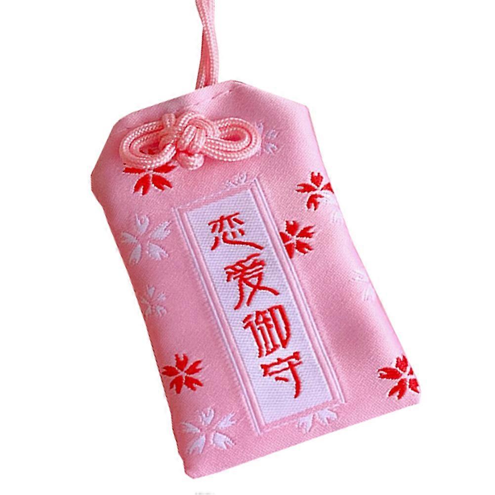Japanese Style Bag for Blessing Use 2Pcs Pink Omamori Charm