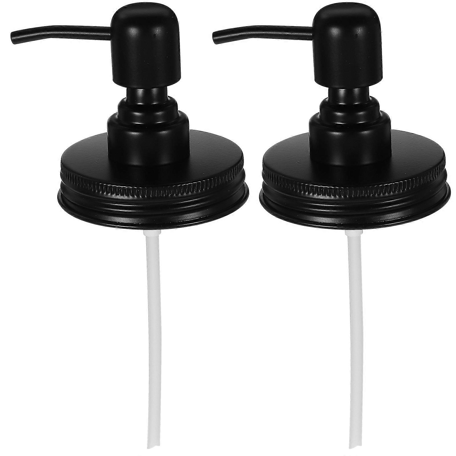 Practical Jar Pump Lid Mason Jar Pump Lid for Bathroom 4Pcs Black
