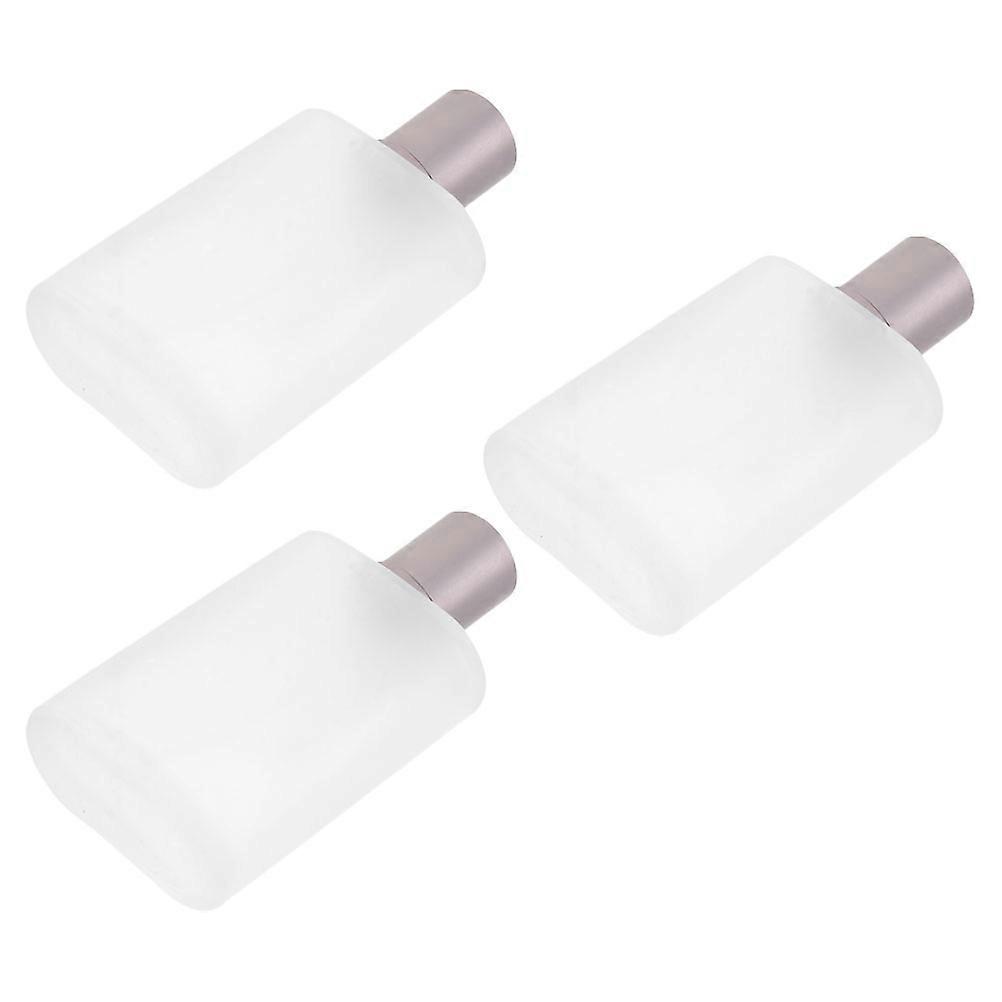 Perfume Spray Bottles Frosted Glass for Storage Use 3Pcs White