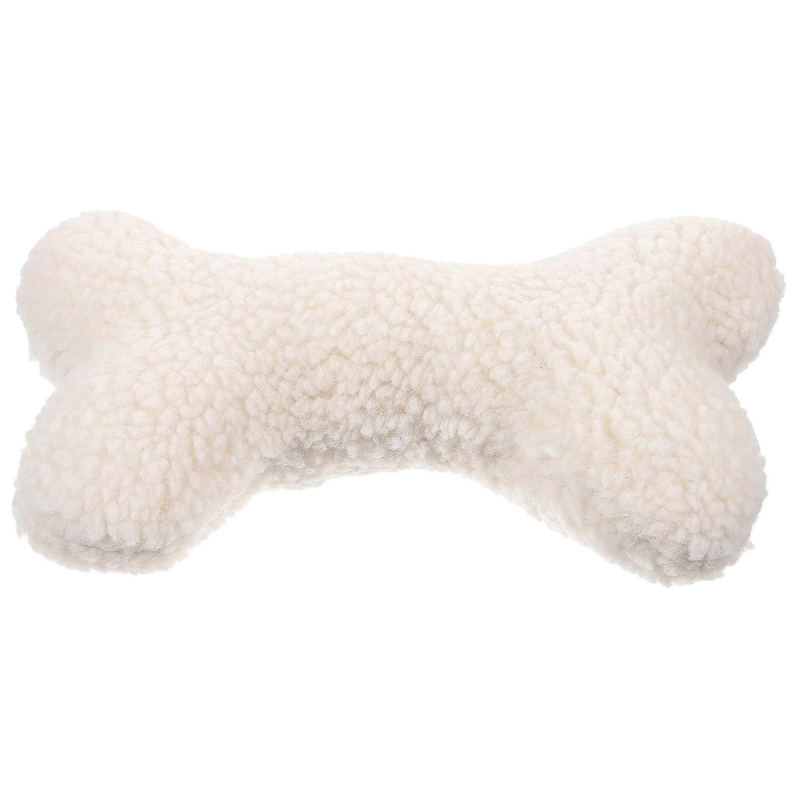 Dog Squeaky Toy Bone Shape for Chewing 5Pcs Beige Puppy Toy Set
