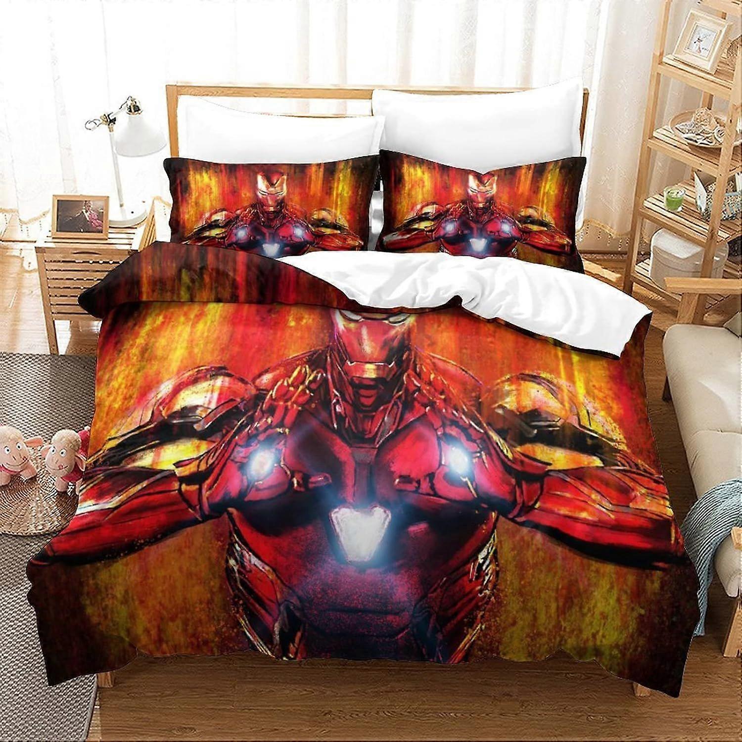 Style291 Iron Man Duvet Cover Super Hero Printed Duvet Cover 140X200CM