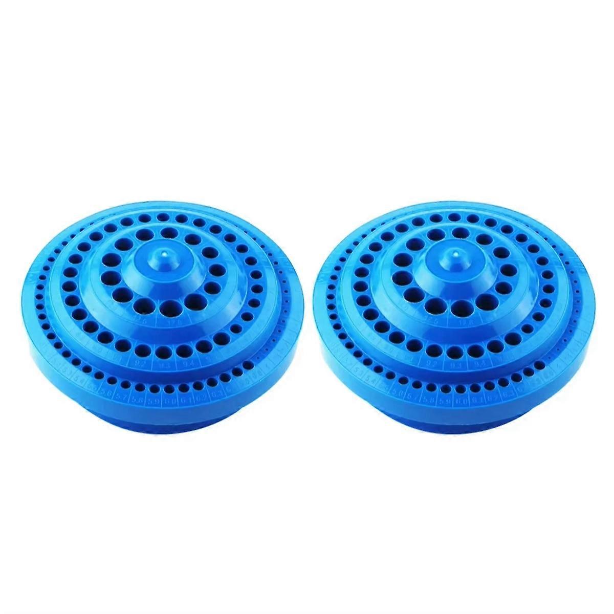 2PCS Drill Bit Storage Case Stand Round Shape Hard Plastic Container Household Tool
