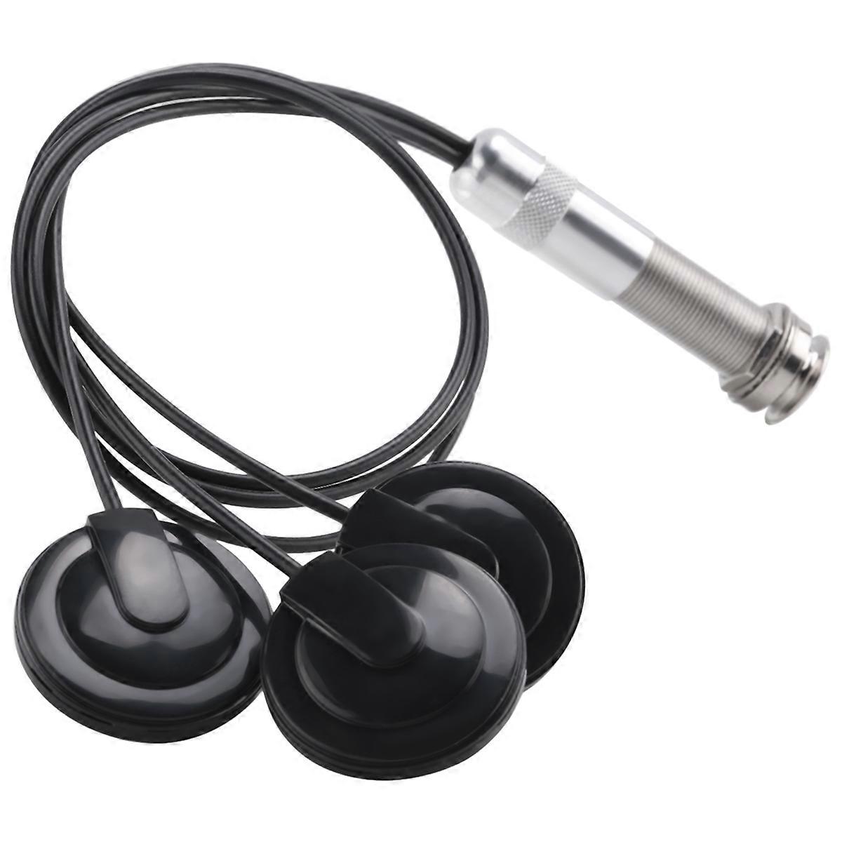Gitarr Pickup Piezo Kontakt Mikrofon Pickup 3 Givare Pickup System för Akustisk 6,35 mm Jack (B