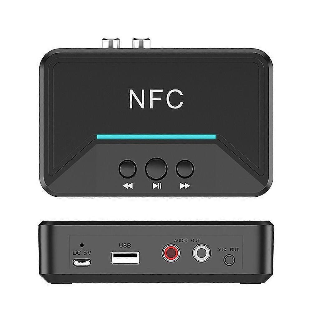 Bluetooth 5.0 Receiver Smart NFC A2DP RCA AUX 3.5mm Jack Wireless Adapter For Car Home Speaker Headphone