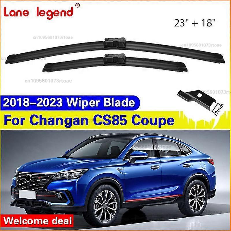 Applies to Wiper Blades For Changan CS85 Coupe 2018-2022 2023 Car Accessories Front Windscreen Wiper Blade Brushes Cutter Goods 23"+18"