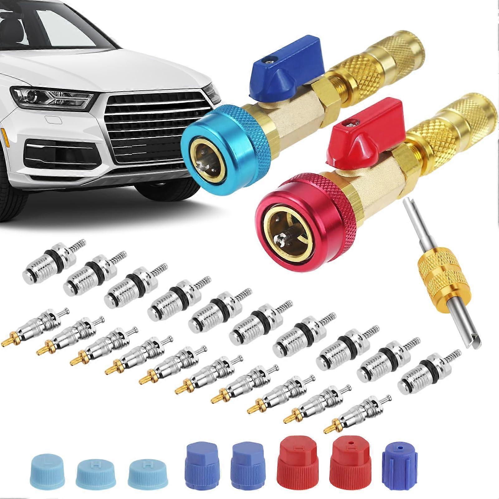 HVAC Valve Core Removal Tool R134A - Quick Removal Kit for Vehicle AC Repair, Compatible with Most Vehicle Models