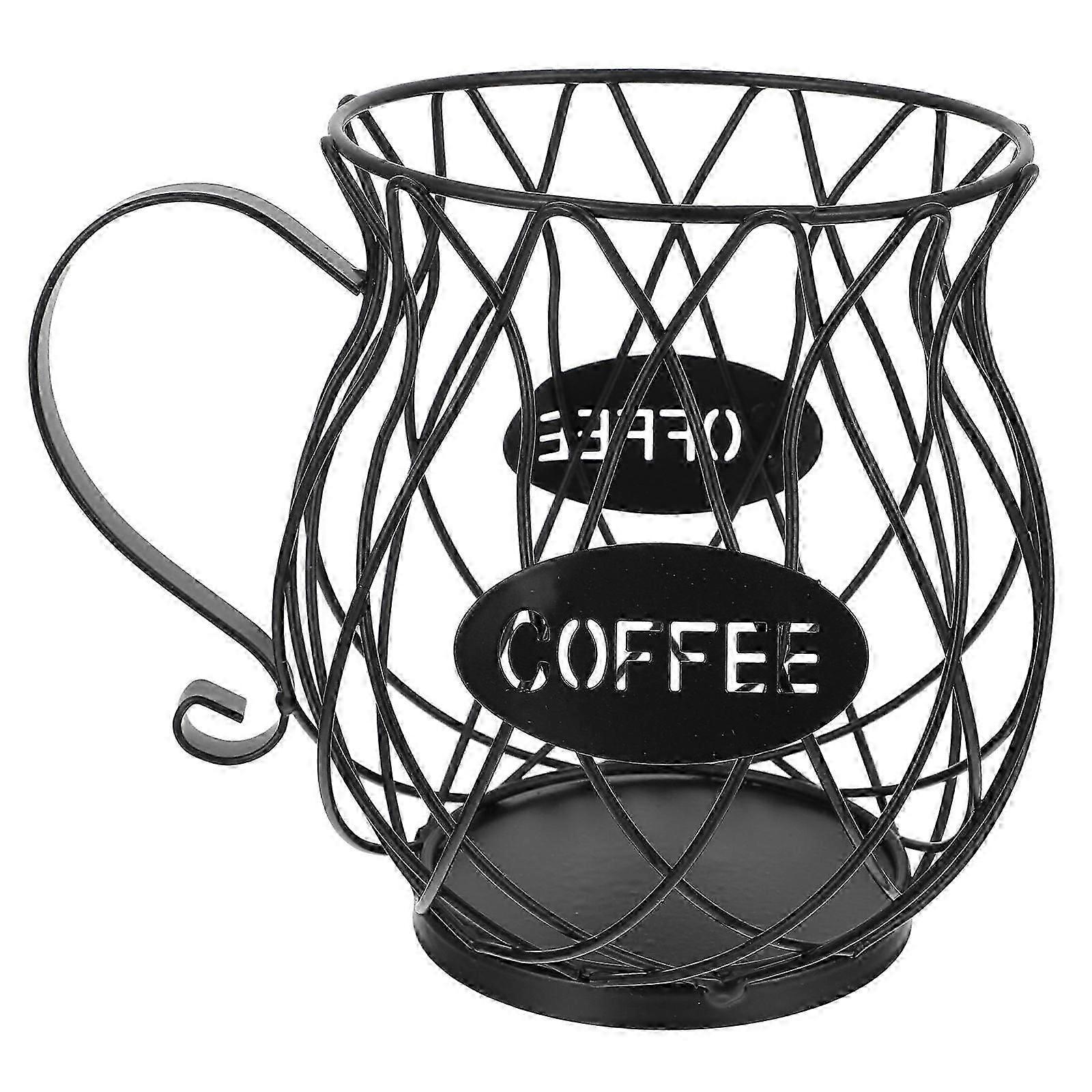 Multi-Purpose Iron Art Storage Organizer For Kitchen Use In Black Featuring Rectangular Design 1Set