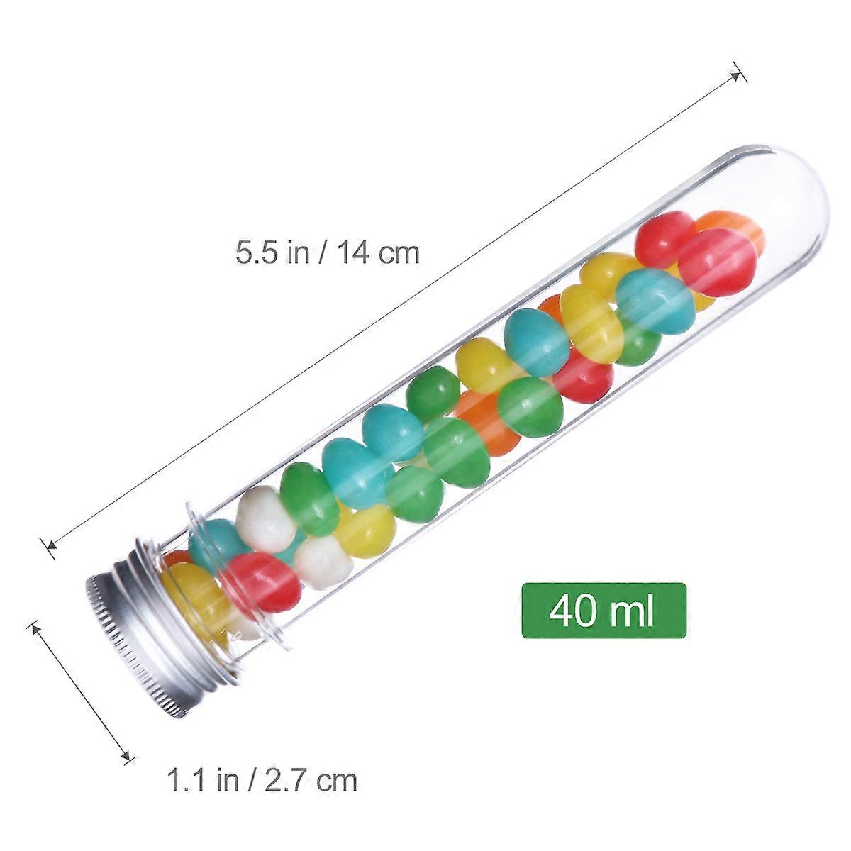Plastic Test Tubes with Screw Caps for Holding 12Pcs Transparent