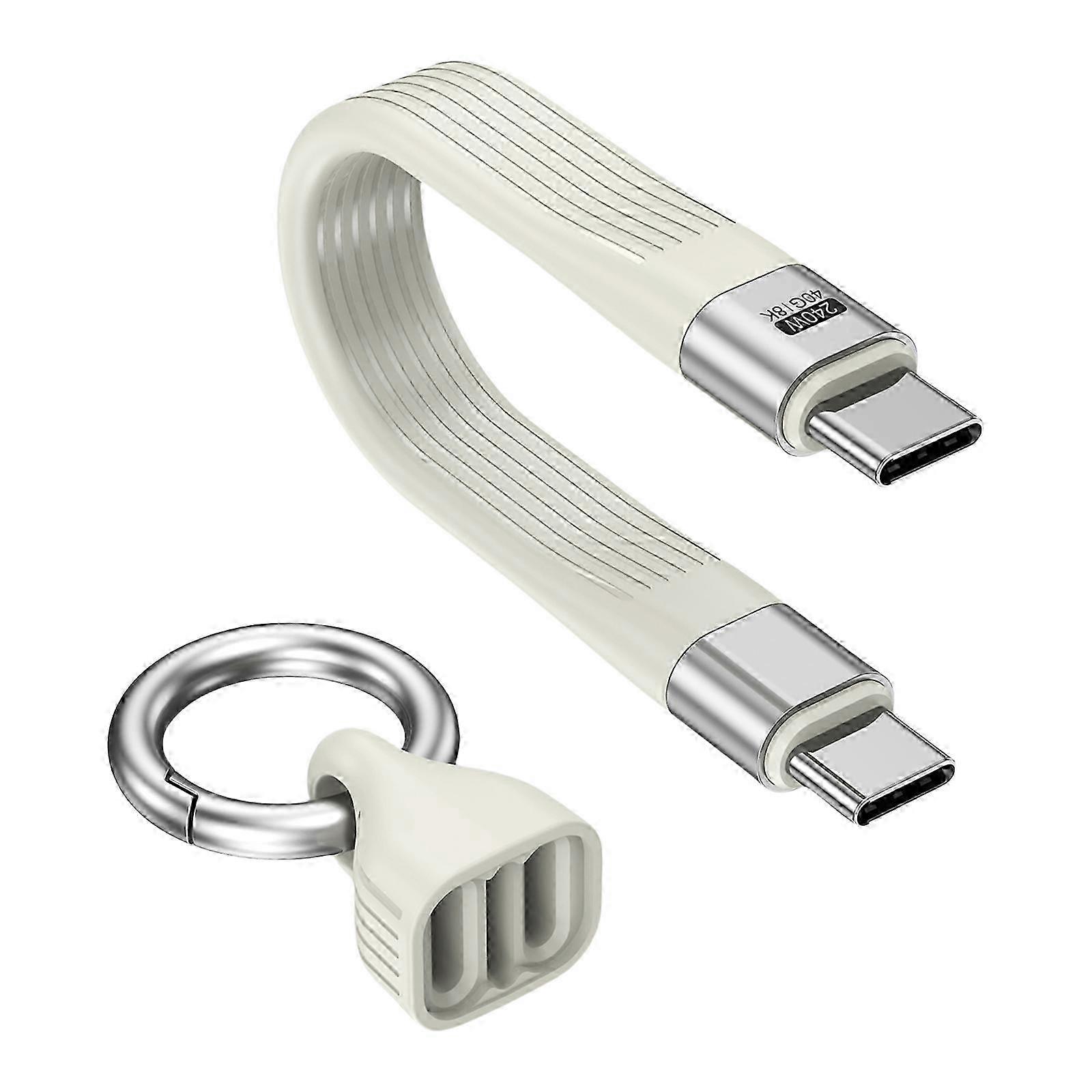 USB4 Data Cord Offering PD240W Rapid Charging and 40Gbps Transfer 8K Video Supported for Professional White 26s
