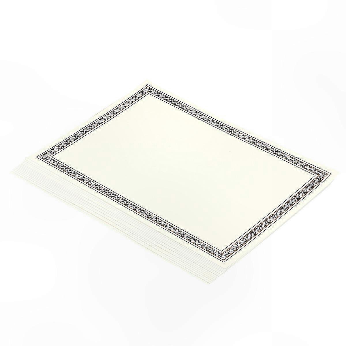 15 Pcs A4 Gold Foil Border Certificate Paper