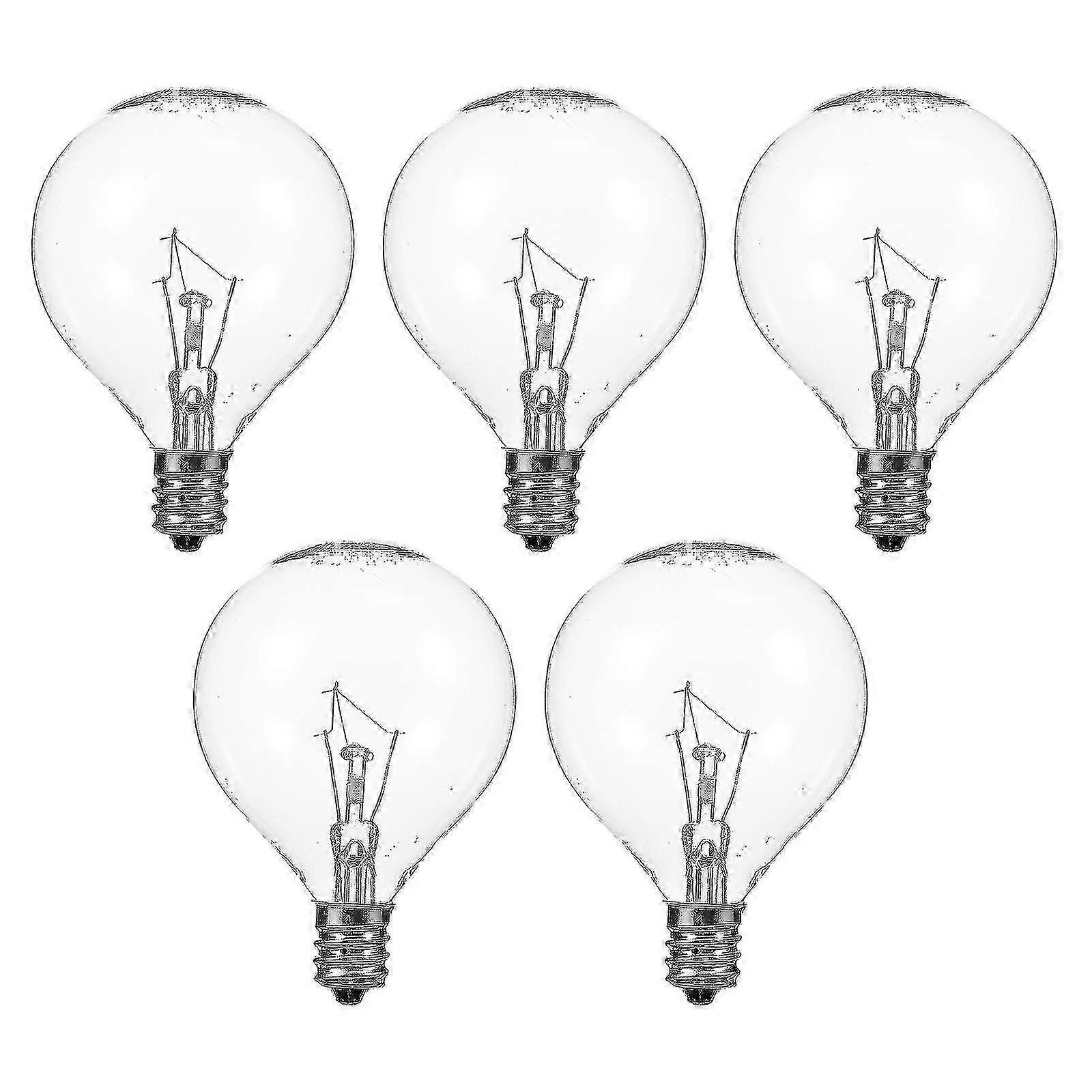 25-26 5PCS E12 Fragrance Wax Diffuser Lamp 25W Dimmable Globe Clear Light Bulb JKW
