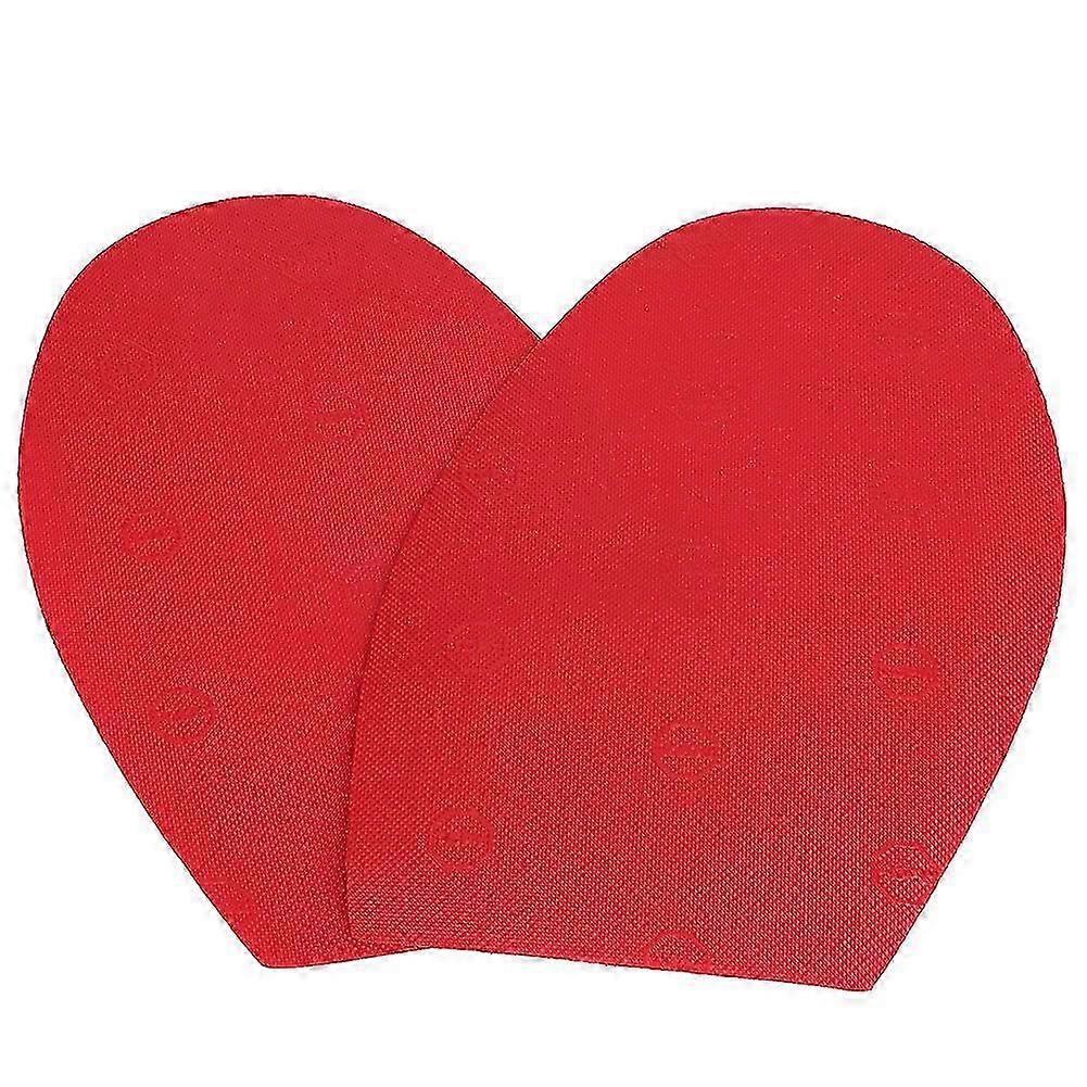 1 çift Ayakkabı Tamir Kauçuk Tabanlar Aşınmaya Dayanıklı Kauçuk Topuklar Kaymaz Dış Tabanlar (Kırmızı)