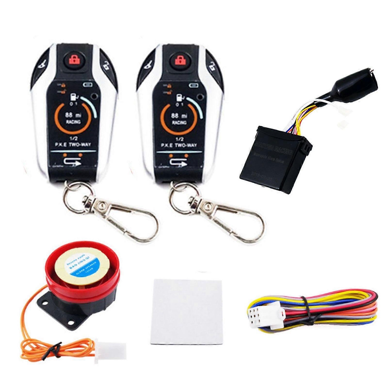 Motorcycle PKE 2 Two Way Anti-theft Remote Engine Start Sensing Alarm System Knz