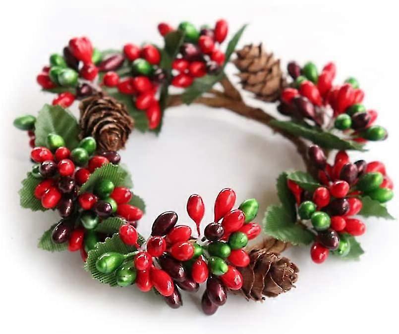 4 Easter Decor Mini Wreath Decorative Taper Candle Rings