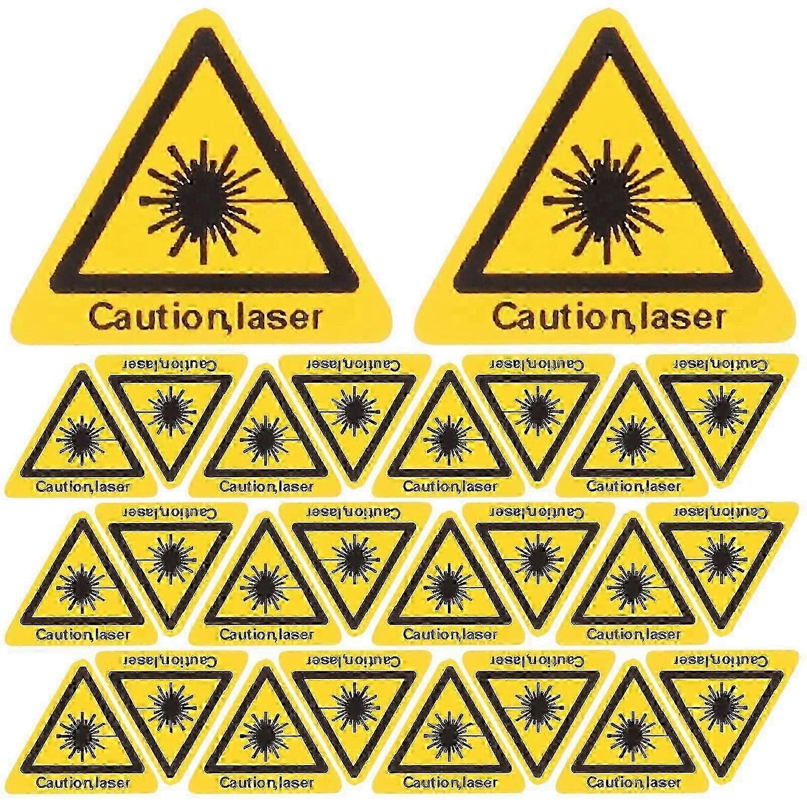 50pcs Caution Sticker Security Sticker Caution Laser Sign Caution Laser Warning Signs