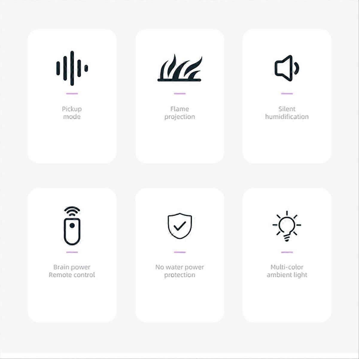 Simulated Flame Aromatherapy Machine Remote Control Black