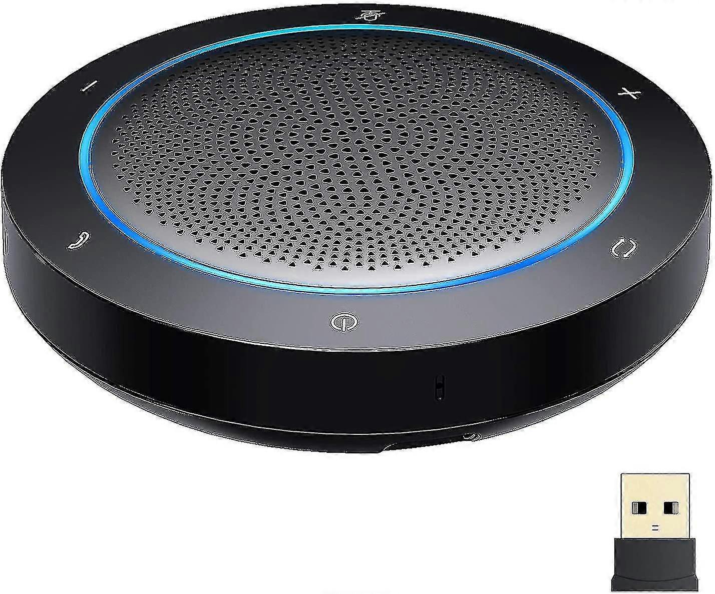 Bluetooth Speaker With Mic, Noise Canceling Conference Speaker, Usb / Dongle / Bluetooth Connection, Compatible With Home