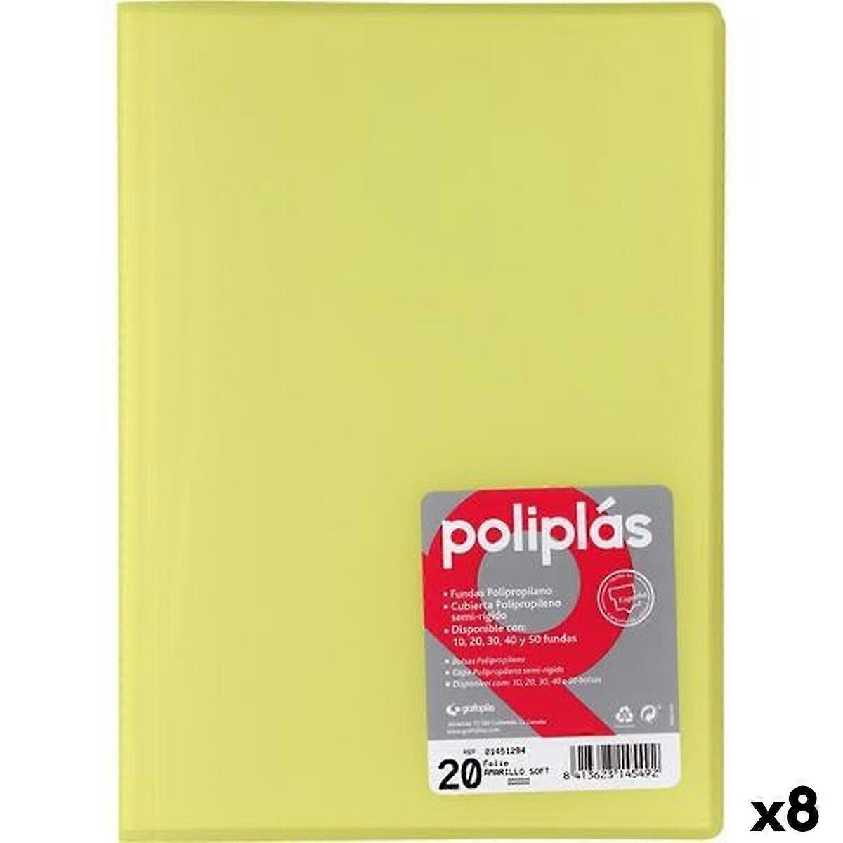 Organiser Folder Grafoplas POLIPLÁS Yellow A4 (8 Units)