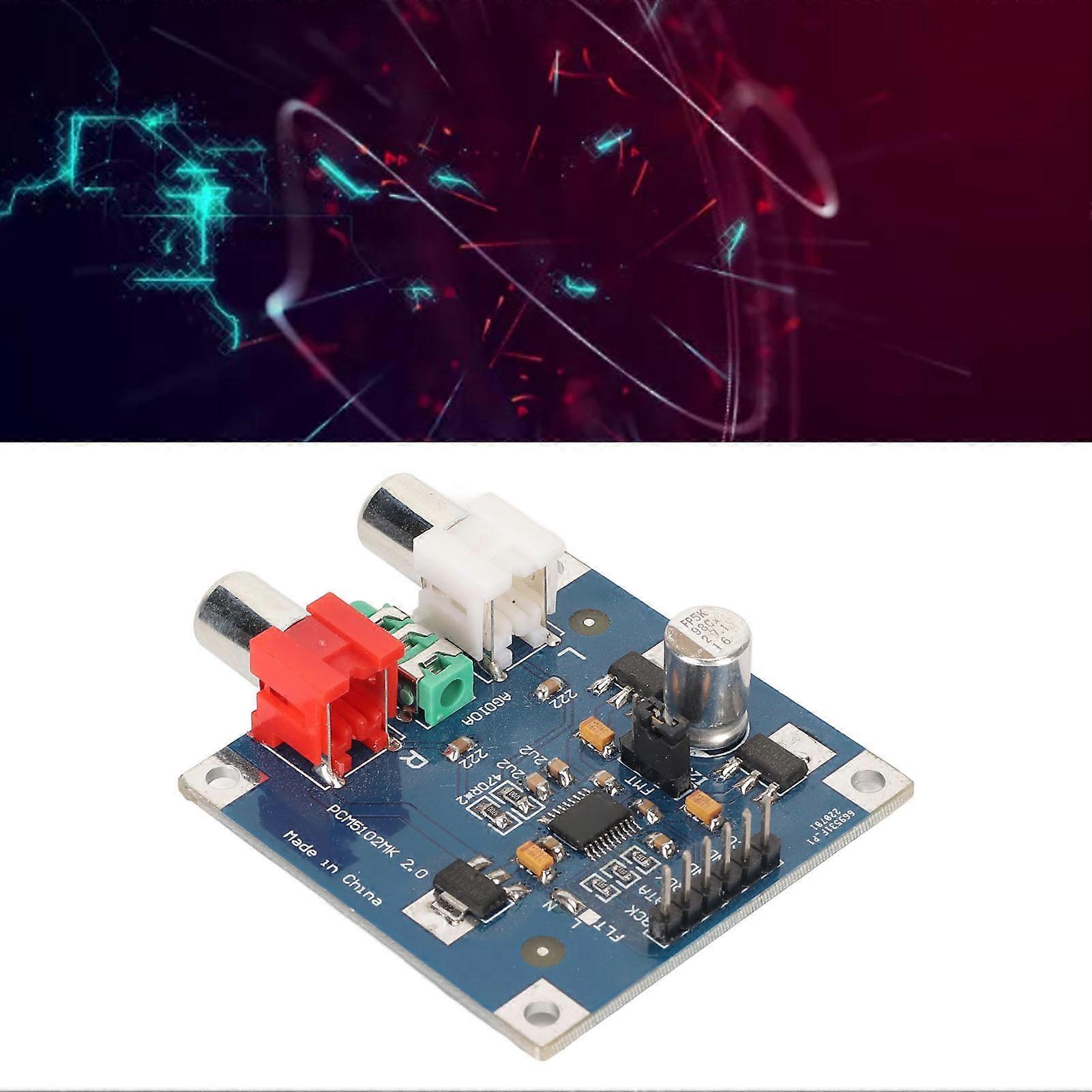 DAC Decoder Board I2S Input 32bit 384K Decoder Module with 3.5mm Headphone Output for Power Amplifier 