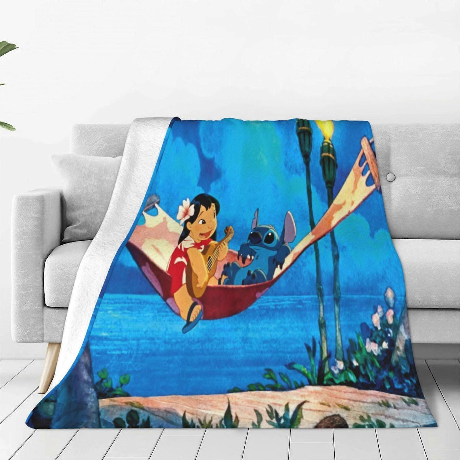 Lilo And Stitch Blanket Throw Bedding Room Decor Flannel Blankets For Bed Sofa 40"X30"