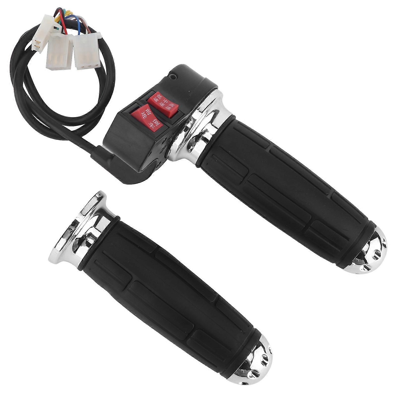 1Pair 3 Speed Control Throttle Handle Grips for Electric Bike with Forward and Reverse Gear