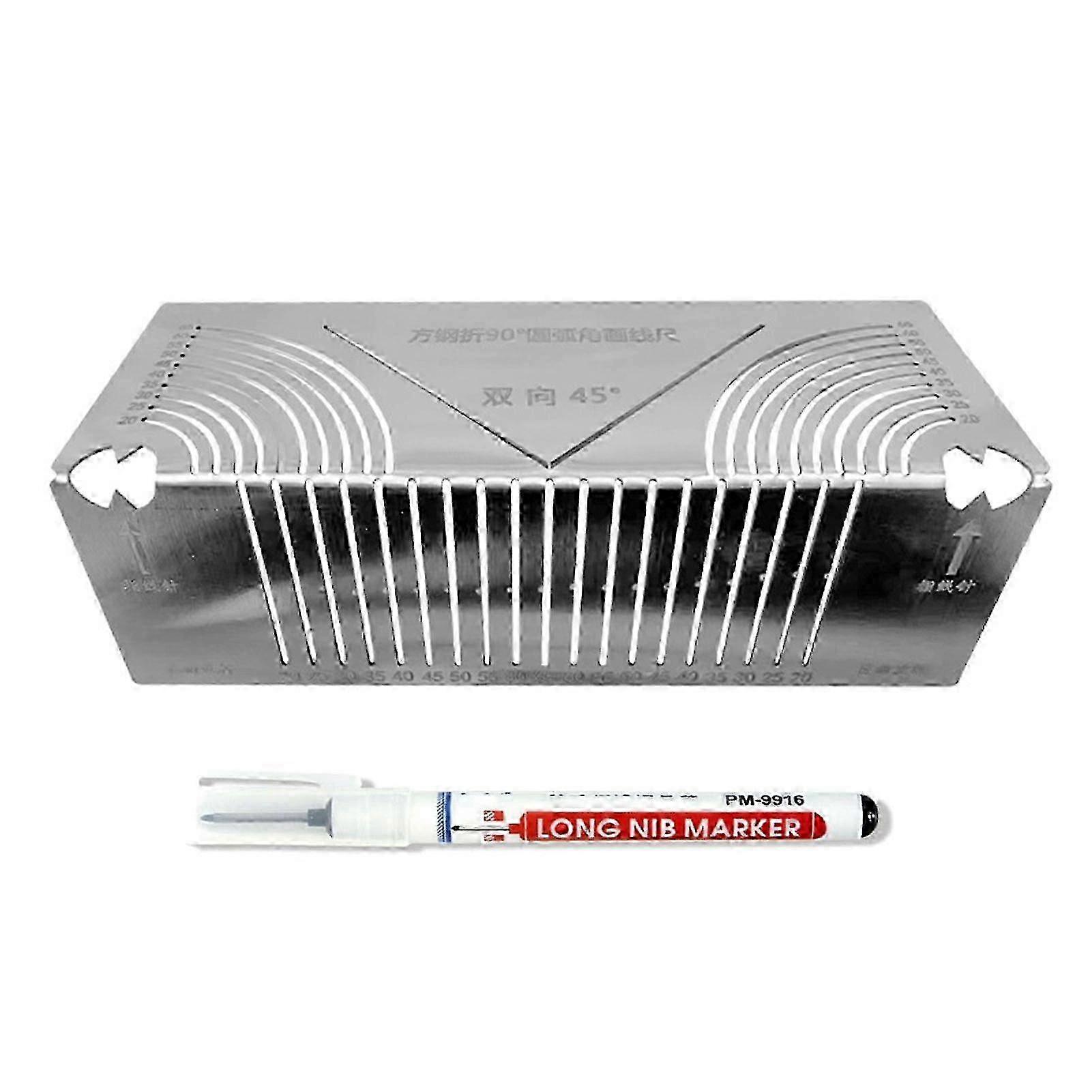 Precision scriber for construction - Adjustable angle tool with parallel lines guide