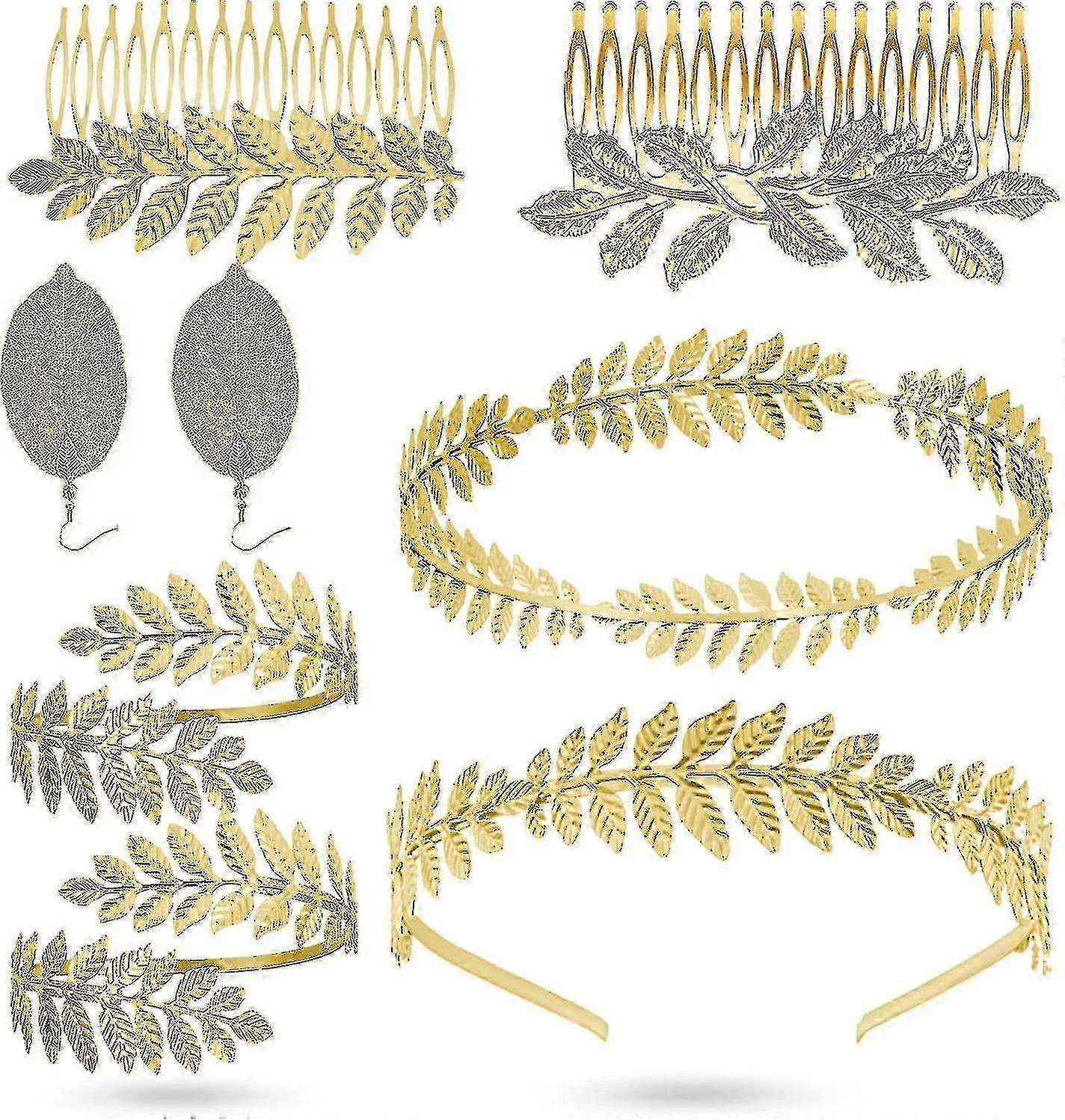 ローマの月桂樹のブレスレットの葉のヘッドバンドギリシャの女神の結婚式のヘアバンド