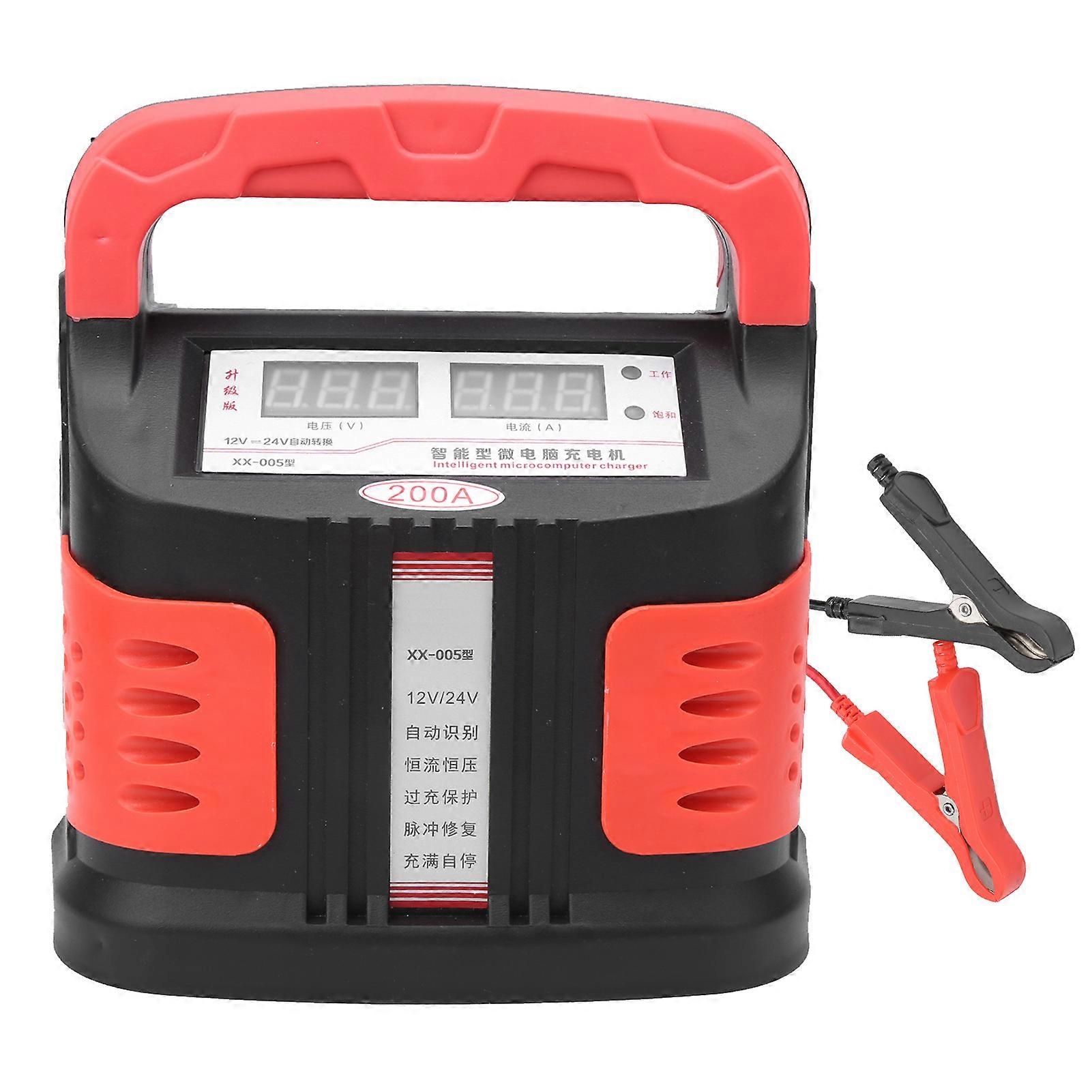 Pulse repair battery charger for car 12V/24V smart LCD display