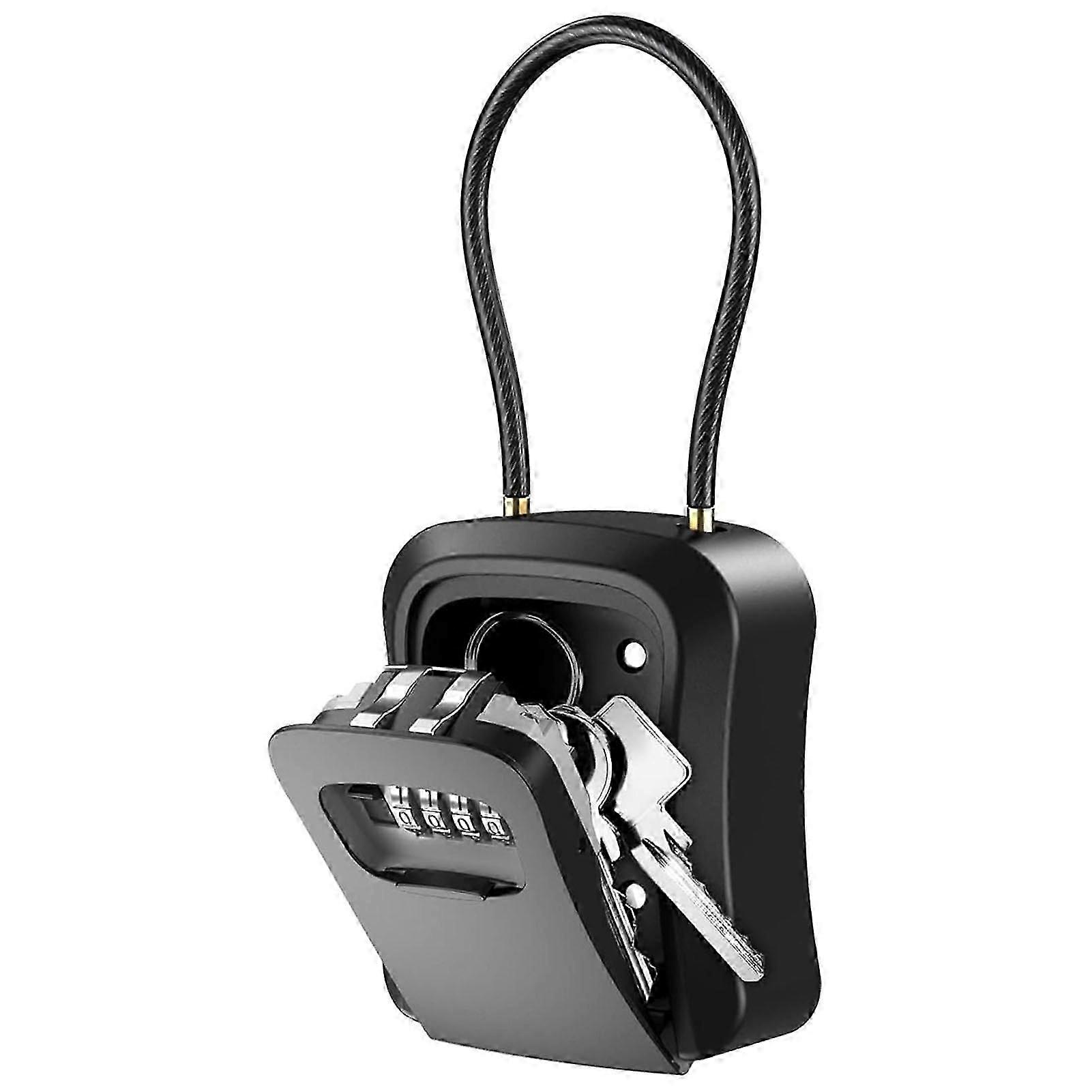 Large Key Lock Box for Outside Anti Loss Resettable Code Safe Security Lock Box for Home Office Apartment Spare Key Storage