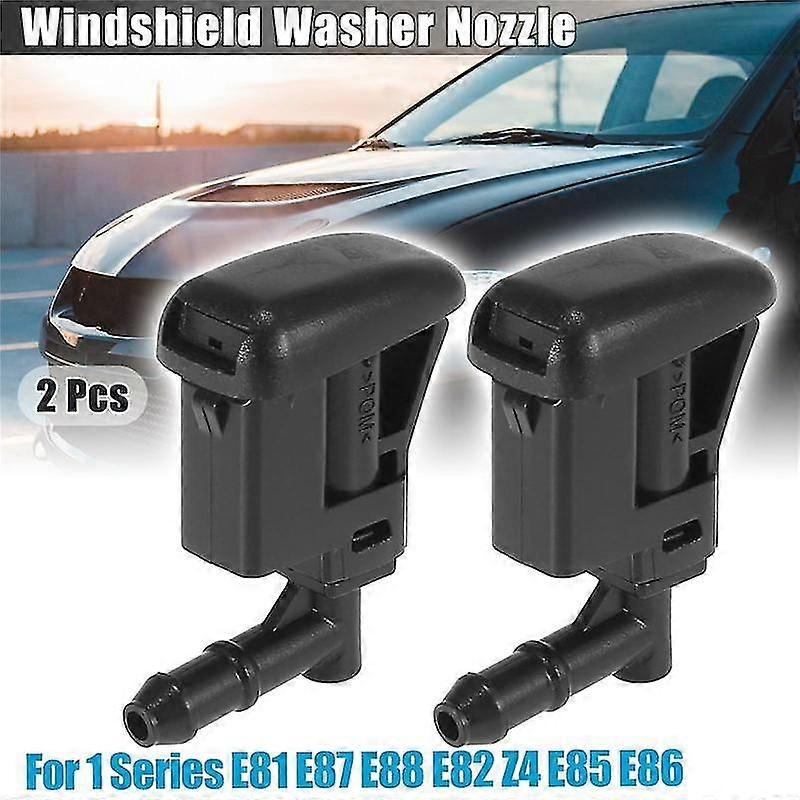 1 Pair For - 1 Series E81 E87 E88 E82 Z4 E85 E86 Windshield Washer Sprayer Nozzle Jet Front Window