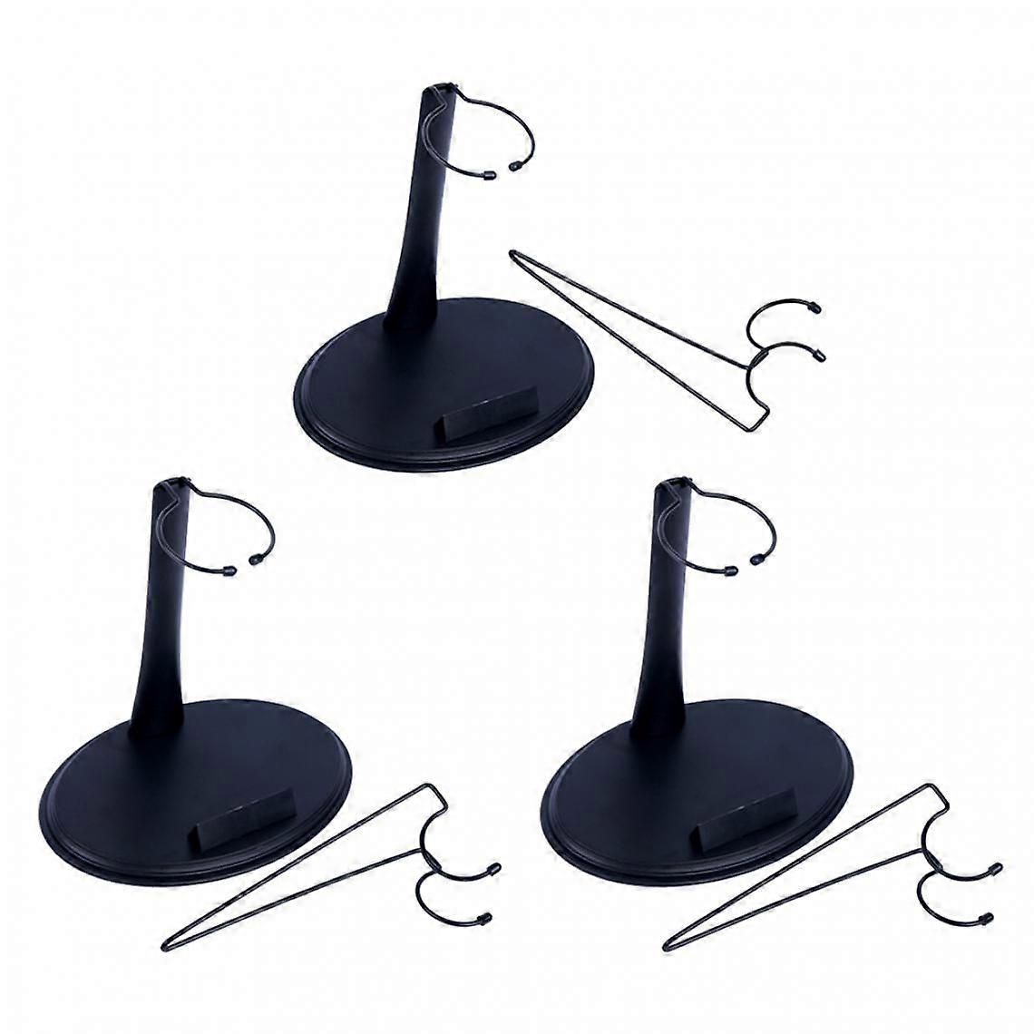 3x 1/6 Scale U-Type and Bugue Type Display Stand Holder for 12'' Action Figures - Black