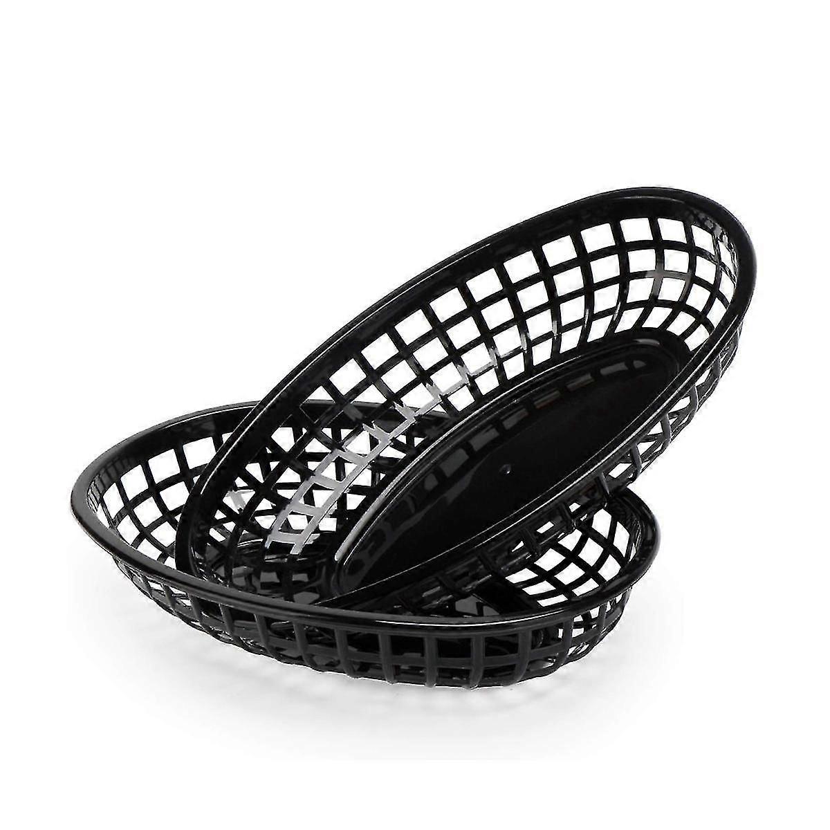 24stk serveringsbrett i plastkurv pommes frites kurv ovalt hurtigmatbrett restaurant bar pommes frites mat