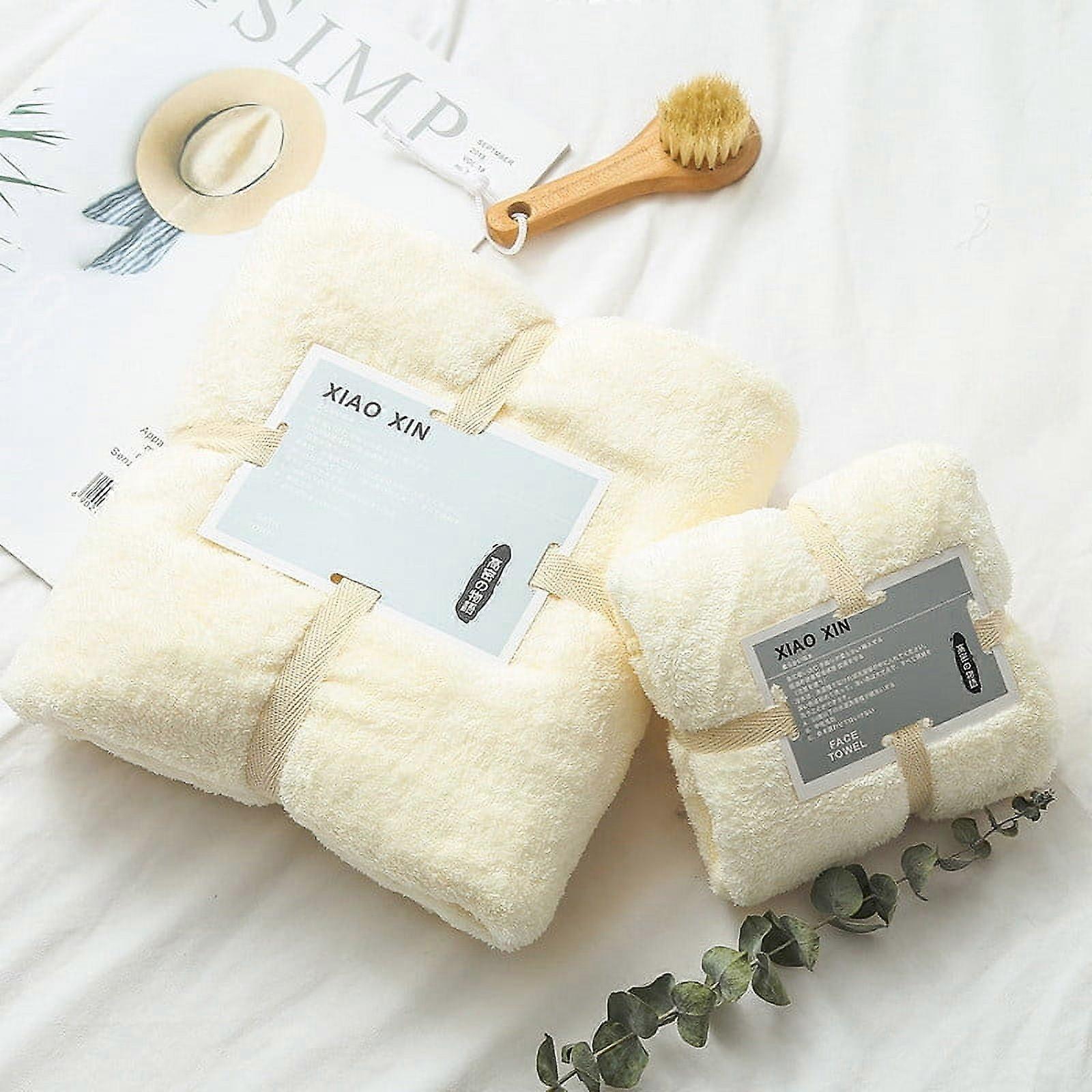 Oggfader Bathroom Towel Sets Cotton 2 In 1 Bath Towel And Face Towel Soft-Bath Towels Set OF On Clearance