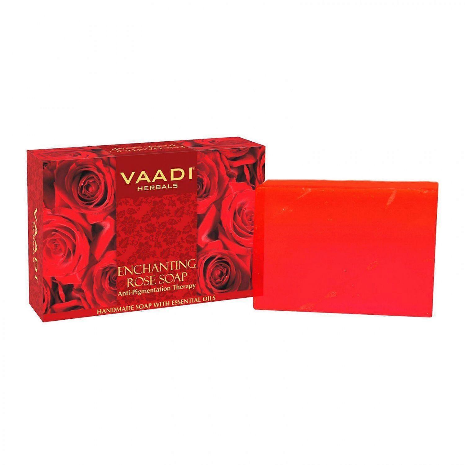 Мыло против пигментации с Розой (75 г), Enchanting Rose Soap Anti-Pigmentation Therapy,  Vaadi Herbals
