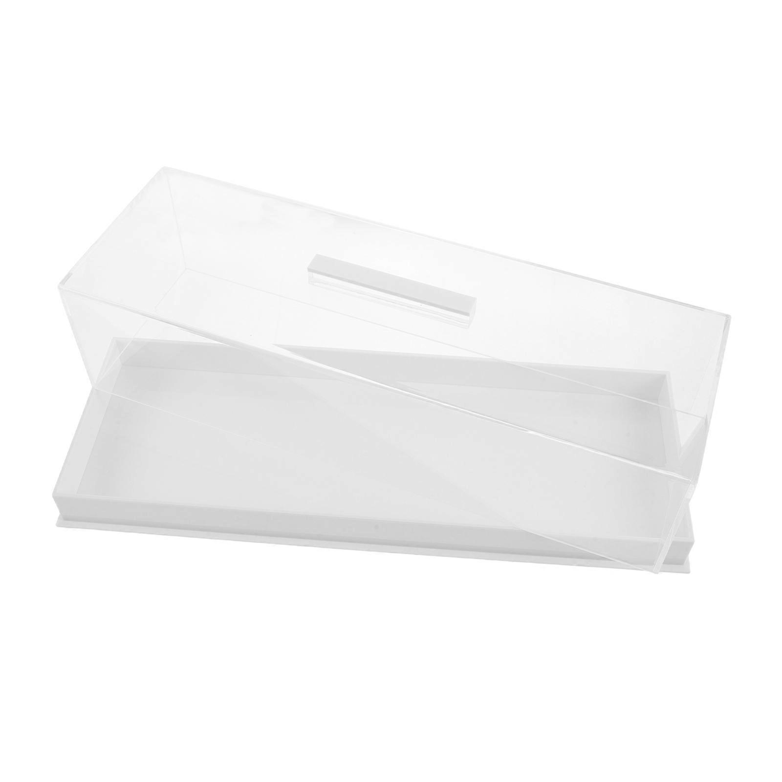 Cake Tray with Lid for Kitchen Rectangular Acrylic Bread Box