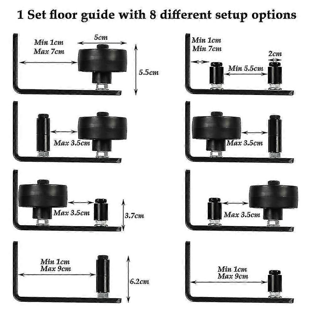 8 In 1 Floor Guide Adjustable Sliding Door Floor Guide Wall/bottom Door Guide Sliding Door Guide Kit High Quality