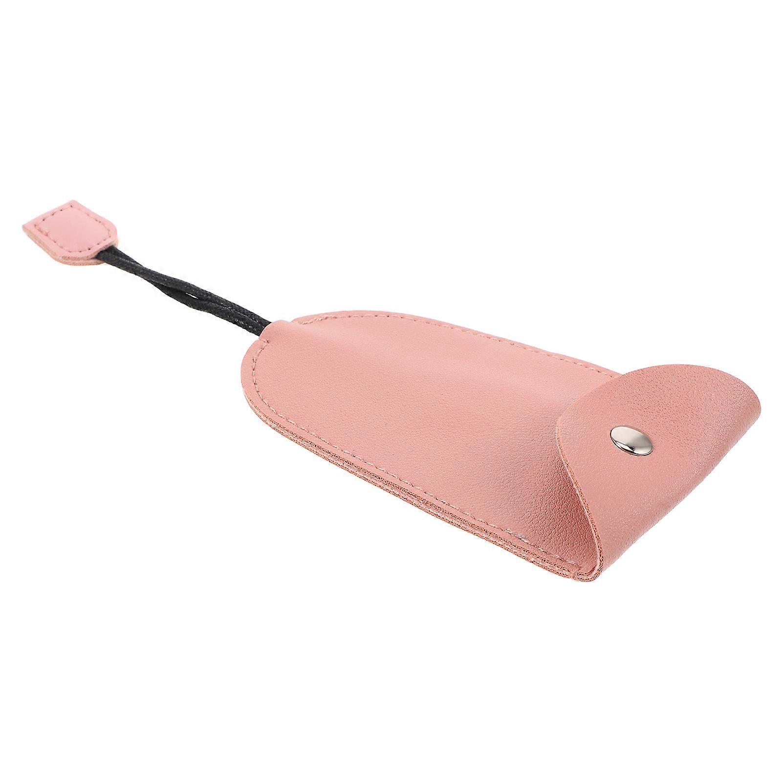 PU Key Sleeve Car Key Case with Snap Fastener Pink Color