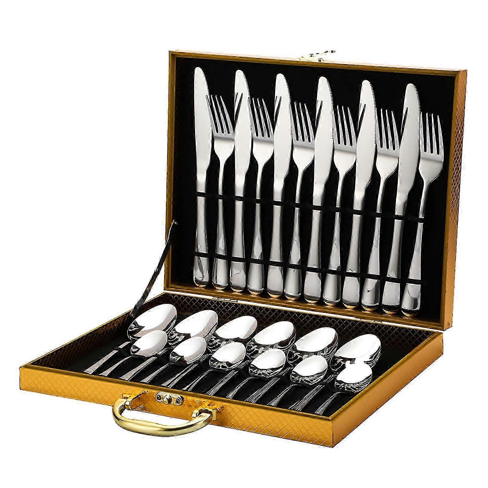 24-piece Flatware Set Stainless Steel Tableware Cutlery Set
