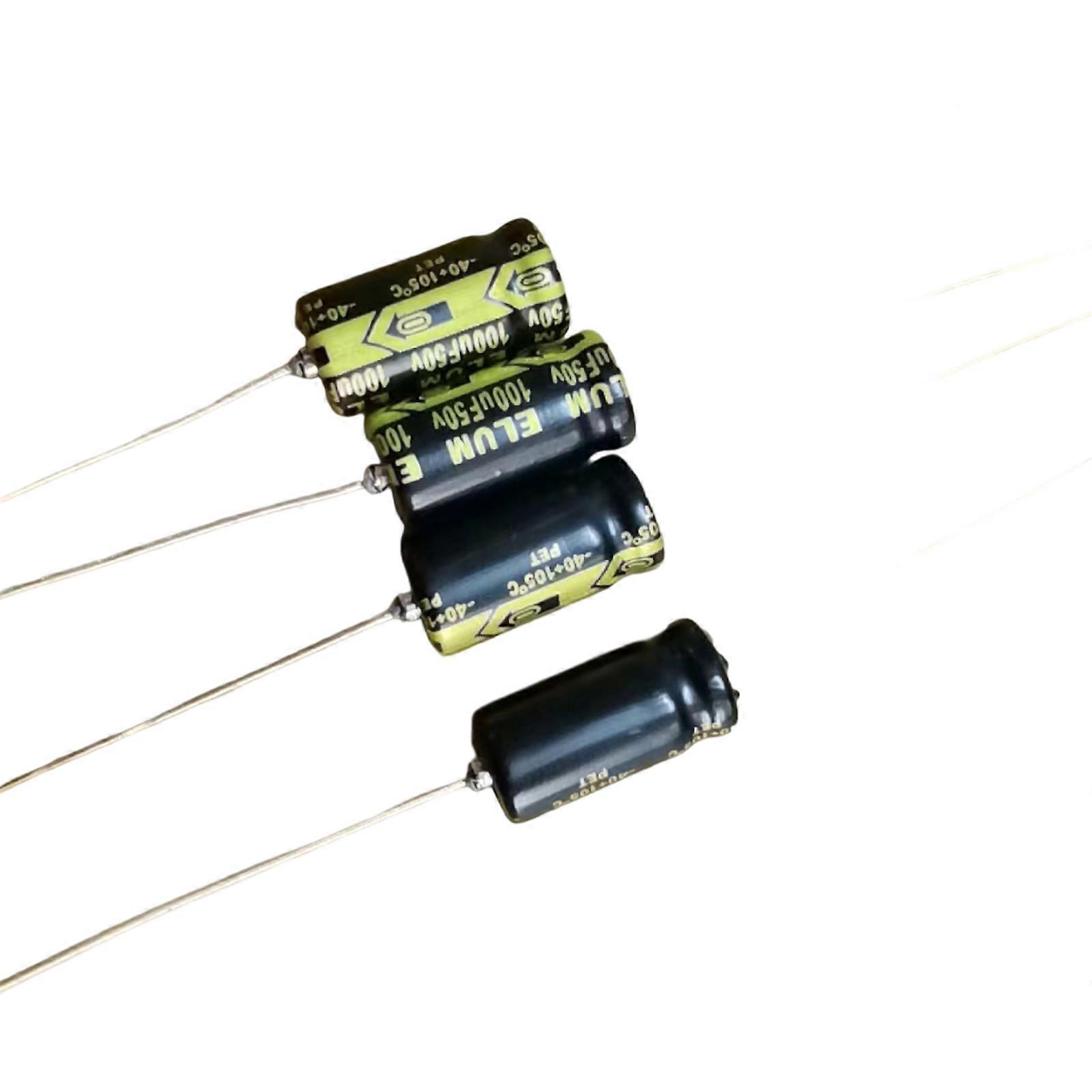 105C Evaluated 50V 100uF Electrolytic Condenser Against Leakage Plan Exemplary For Tube Enhancers DISC Competitors Stable Execution Multicolor