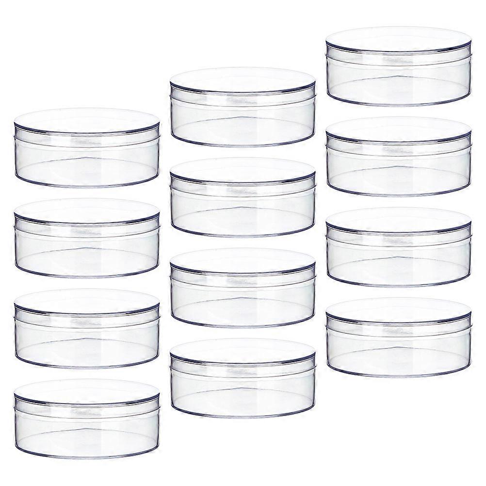 Clear Candy Box with Lid for Party 12Pcs Transparent Round Storage Organizer